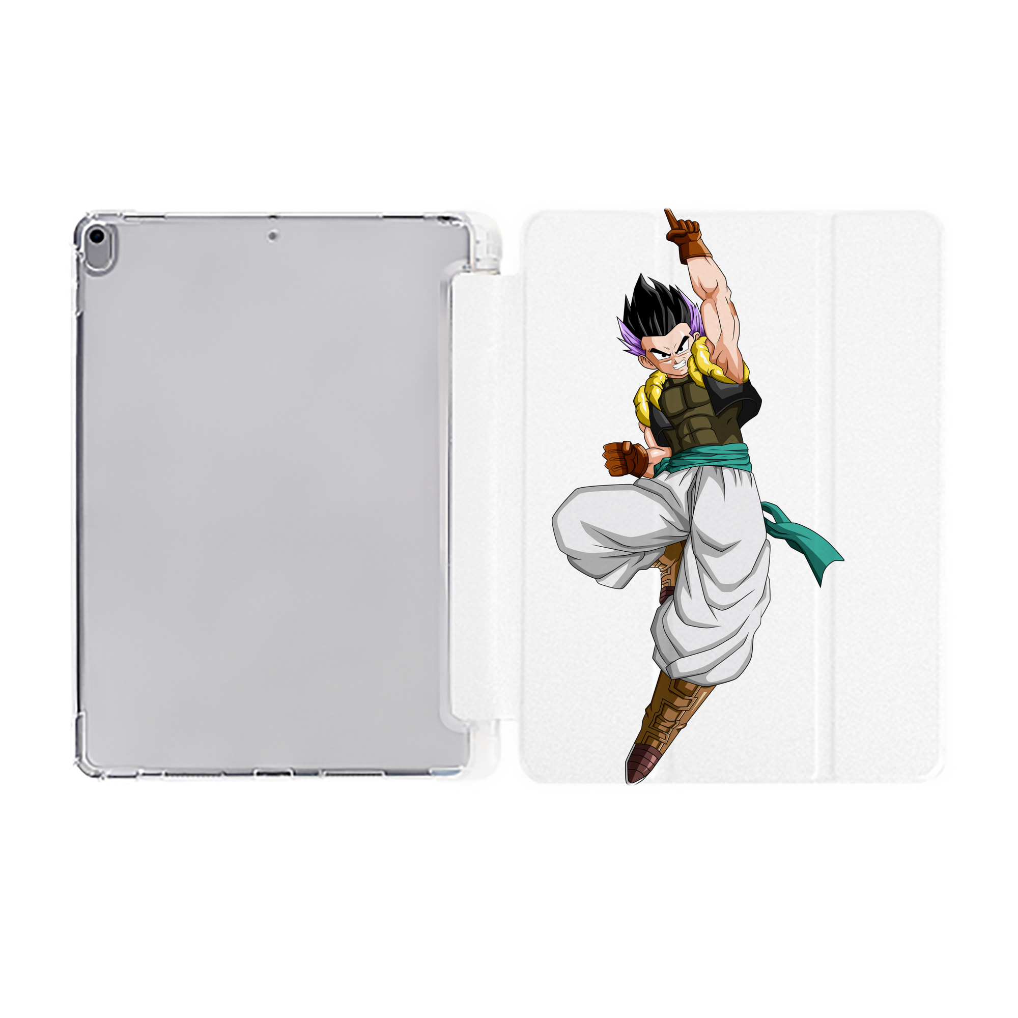 （画像用） ドラゴンボール 孫 悟飯（そんごはん）DRAGON BALL Son Gohan IPad ケース ペン収納付き 三つ折りスタンド PUレザー×シリコン 対応機種9.5/10.5/10.9インチ